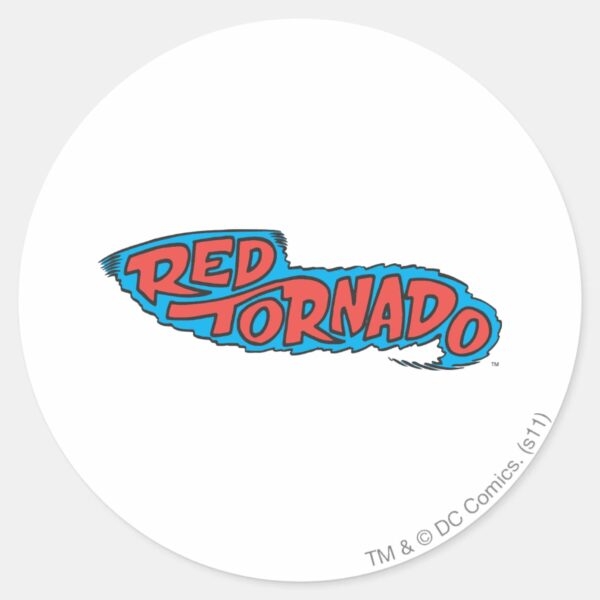 Red_Tornado_Logo_Classic_Round_Sticker_1 Red Tornado Logo Classic Round Sticker