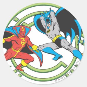 Red Tornado Batman Classic Round Sticker