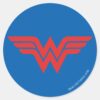 Red_Wonder_Woman_Logo_Classic_Round_Sticker_1 Red Wonder Woman Logo Classic Round Sticker