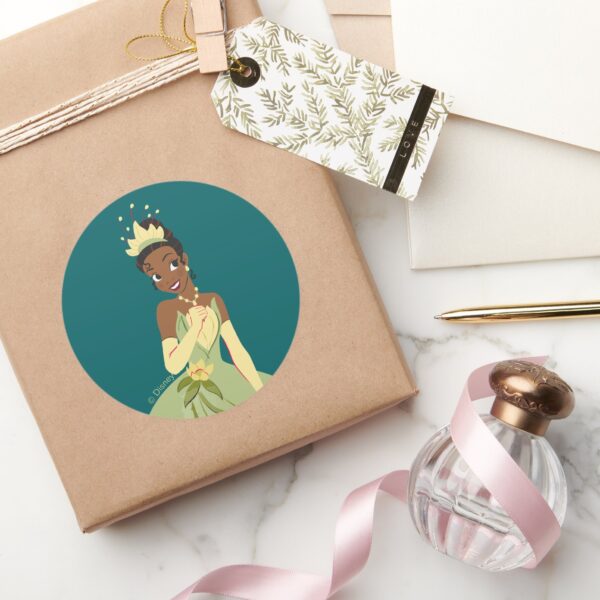 Regal_Radiance_Princess_Tiana_Classic_Round_Sticker_5 Regal Radiance Princess Tiana Classic Round Sticker