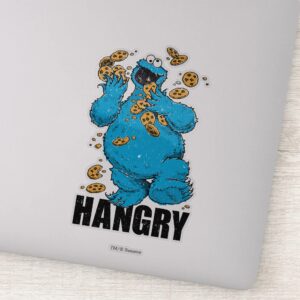 Retro_Cookie_Monster___Hangry_Sticker_1 Retro Cookie Monster Hangry Sticker