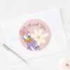 Retro_Daisy_Duck___Daisy_Birthday_Classic_Round_Sticker_4 Retro Daisy Duck Daisy Birthday Classic Round Sticker