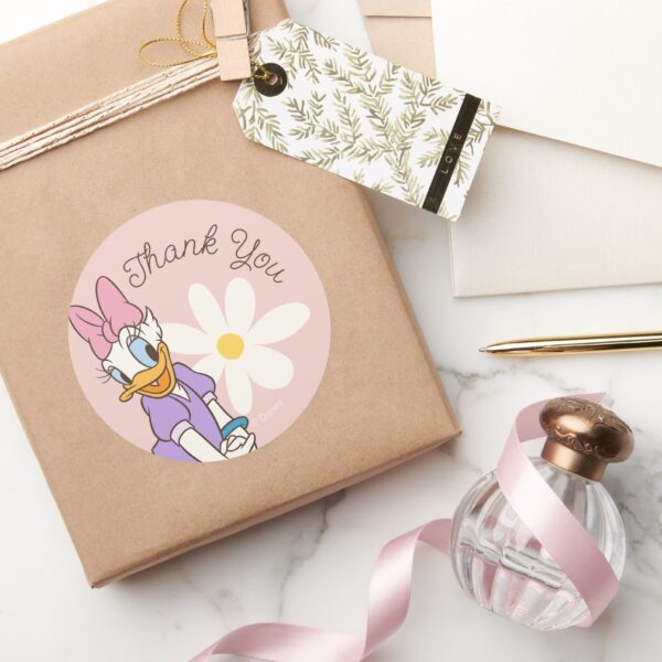 Retro_Daisy_Duck___Daisy_Birthday_Classic_Round_Sticker_6 Retro Daisy Duck Daisy Birthday Classic Round Sticker