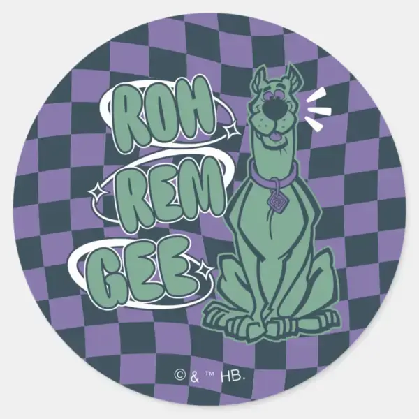 Retro_Scooby__OMG__Classic_Round_Sticker_1 Retro Scooby OMG Classic Round Sticker