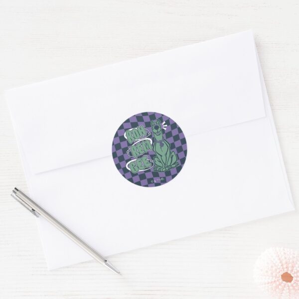 Retro_Scooby__OMG__Classic_Round_Sticker_3 Retro Scooby OMG Classic Round Sticker