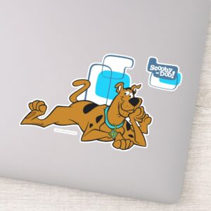 Retro Squares Scooby Doo Lying Down Sticker