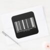 Rick And Morty Bar Code Graphic Square Sticker