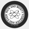 Rick And Morty Forever And Ever Atomic Badge Classic Round Sticker