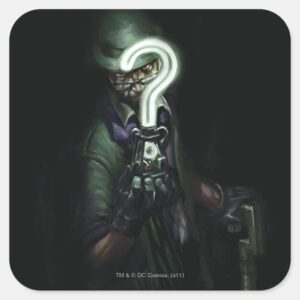 Riddler_Illustration_Square_Sticker_1 Riddler Illustration Square Sticker