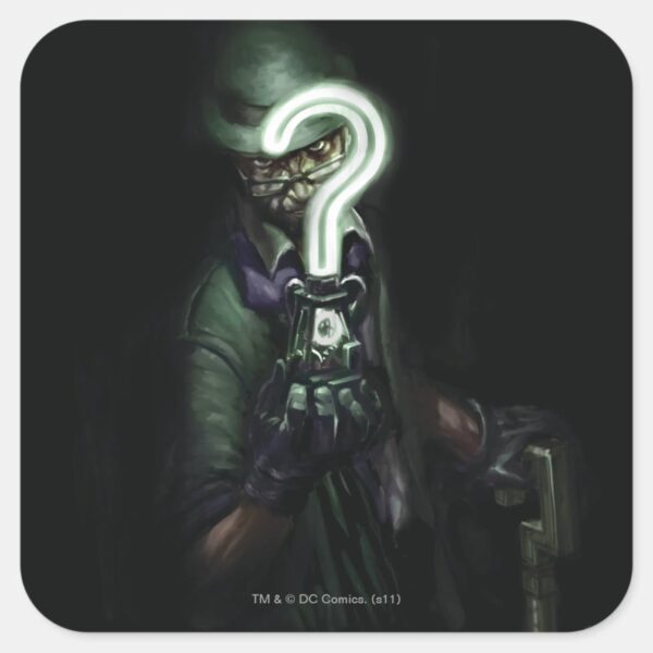 Riddler_Illustration_Square_Sticker_1 Riddler Illustration Square Sticker