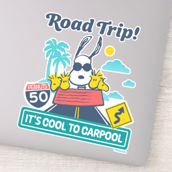 Road_Trippin___Peanuts_It's_Cool_To_Carpool_Sticker_9 Road Trippin Peanuts Its Cool To Carpool Sticker