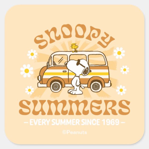 Road_Trippin___Peanuts_Snoopy_Summers_Square_Sticker_1 Road Trippin Peanuts Snoopy Summers Square Sticker
