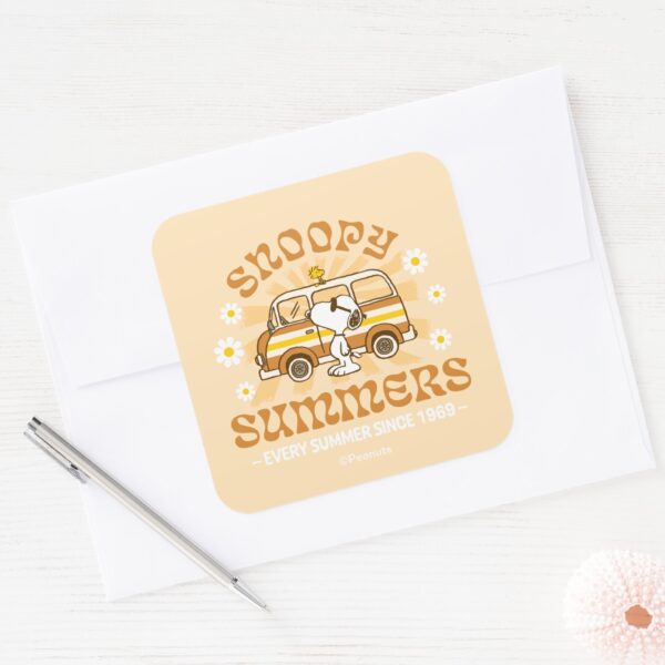 Road_Trippin___Peanuts_Snoopy_Summers_Square_Sticker_3 Road Trippin Peanuts Snoopy Summers Square Sticker