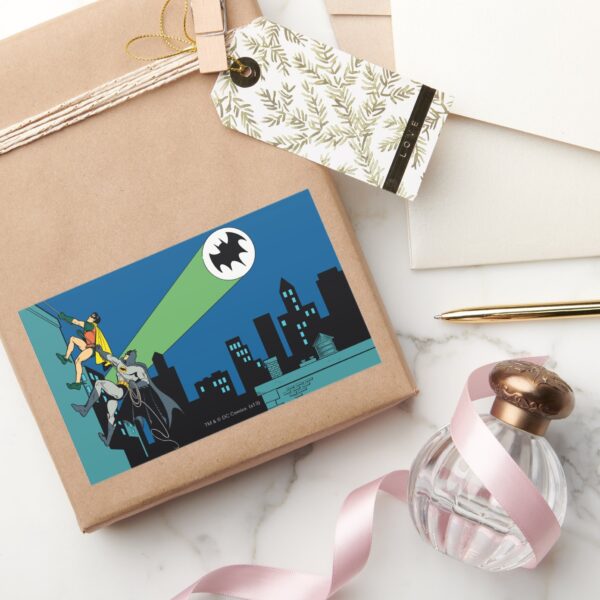 Robin_And_Batman_Climb_Rectangular_Sticker_5 Robin And Batman Climb Rectangular Sticker