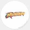 Robin_Name_Logo_Classic_Round_Sticker_1 Robin Name Logo Classic Round Sticker