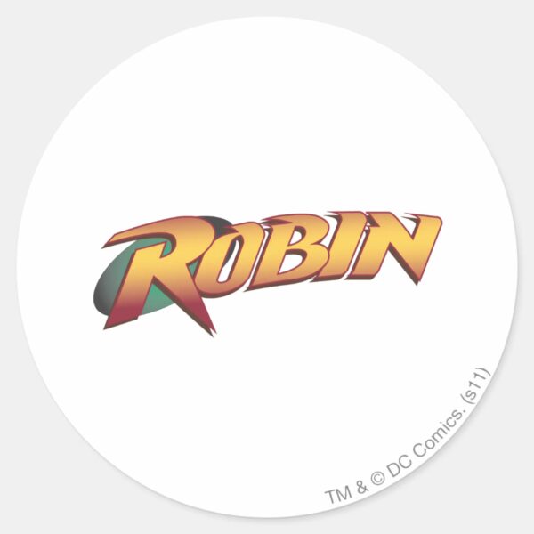 Robin_Name_Logo_Classic_Round_Sticker_1 Robin Name Logo Classic Round Sticker