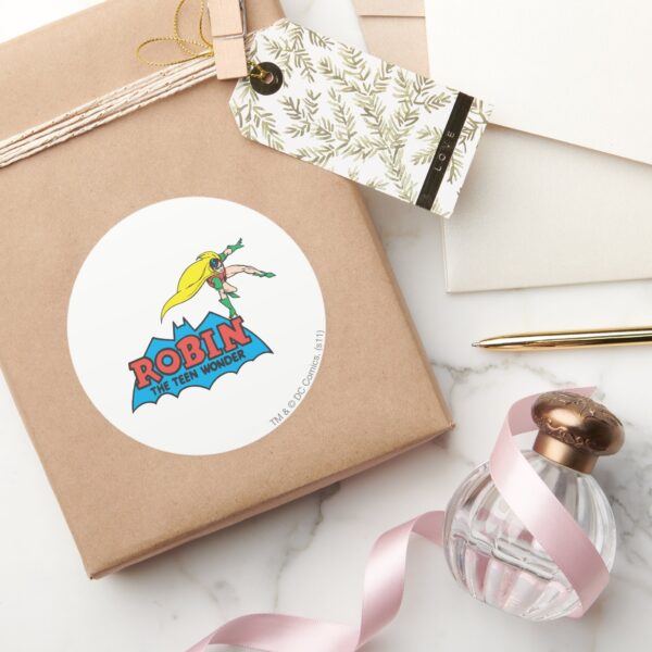 Robin_The_Teen_Wonder_Classic_Round_Sticker_5 Robin The Teen Wonder Classic Round Sticker