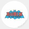 Robin_The_Teen_Wonder_Logo_Classic_Round_Sticker_1 Robin The Teen Wonder Logo Classic Round Sticker