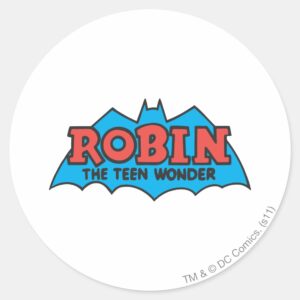 Robin The Teen Wonder Logo Classic Round Sticker