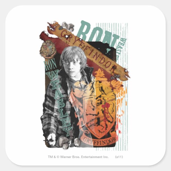 Ron_Weasley_Collage_1_Square_Sticker_1 Ron Weasley Collage 1 Square Sticker