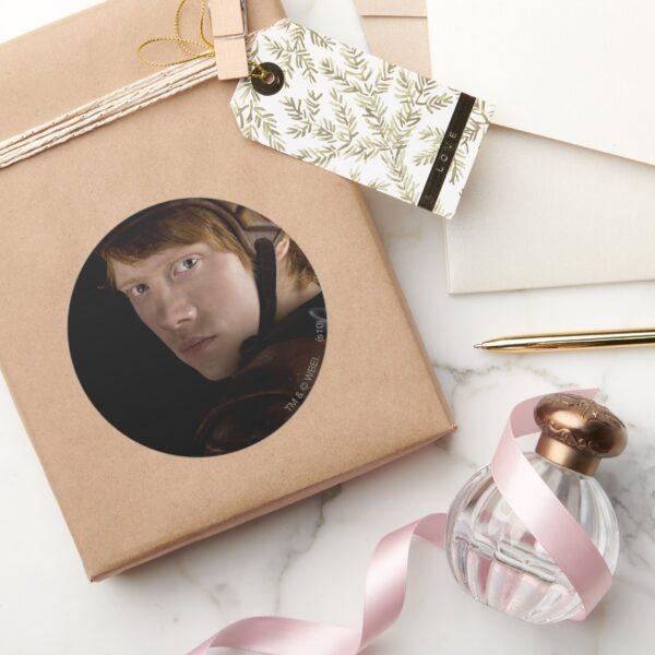 Ron_Weasley_Geared_Up_Classic_Round_Sticker_5 Ron Weasley Geared Up Classic Round Sticker