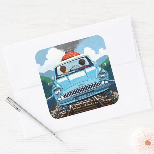 Ron_&_HARRY_POTTER™_in_Flying_Car_to_HOGWARTS™_Square_Sticker_3 Ron HARRY POTTER™ In Flying Car To HOGWARTS™ Square Sticker