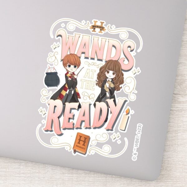 Ron_&_Hermione_Wands_at_the_Ready_Sticker_1 Ron Hermione Wands At The Ready Sticker