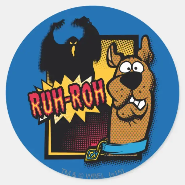 Ruh-Roh_Scooby-Doo_and_a_Ghost_Classic_Round_Sticker_1 Ruh Roh Scooby Doo And A Ghost Classic Round Sticker