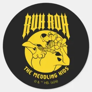 Ruh Roh Scooby Doo The Meddling Kids Icon Classic Round Sticker