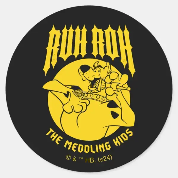 Ruh_Roh_Scooby-Doo_The_Meddling_Kids_Icon_Classic_Round_Sticker_1 Ruh Roh Scooby Doo The Meddling Kids Icon Classic Round Sticker