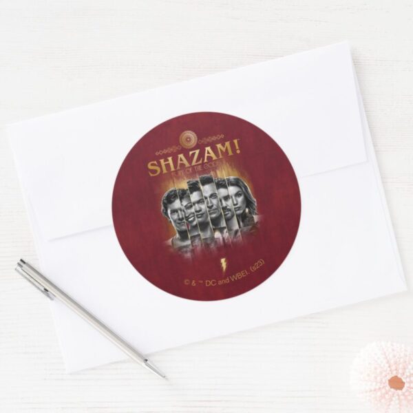 SHAZAM!_Fury_of_the_Gods___Character_Photo_Bars_Classic_Round_Sticker_3 SHAZAM Fury Of The Gods Character Photo Bars Classic Round Sticker