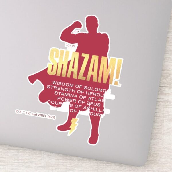 SHAZAM!_Fury_of_the_Gods___Flexing_Silhouette_Sticker_8 SHAZAM Fury Of The Gods Flexing Silhouette Sticker