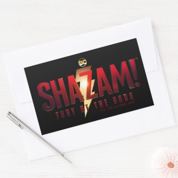 SHAZAM!_Fury_of_the_Gods___Fury_of_the_Gods_Logo_Rectangular_Sticker_3 SHAZAM Fury Of The Gods Fury Of The Gods Logo Rectangular Sticker
