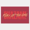 SHAZAM Fury Of The Gods Golden Marker Logo Rectangular Sticker