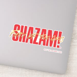 SHAZAM Fury Of The Gods Golden Marker Logo Sticker