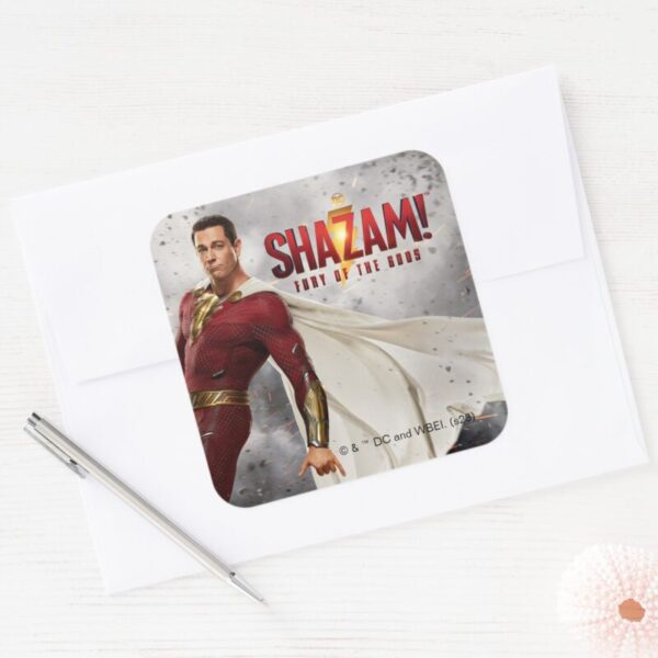 SHAZAM!_Fury_of_the_Gods___Hang_Loose_Movie_Poster_Square_Sticker_3 SHAZAM Fury Of The Gods Hang Loose Movie Poster Square Sticker