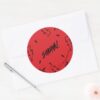 SHAZAM Fury Of The Gods Marker Doodle Pattern Classic Round Sticker