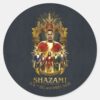 SHAZAM Fury Of The Gods Ornate SHAZAMily Frame Classic Round Sticker