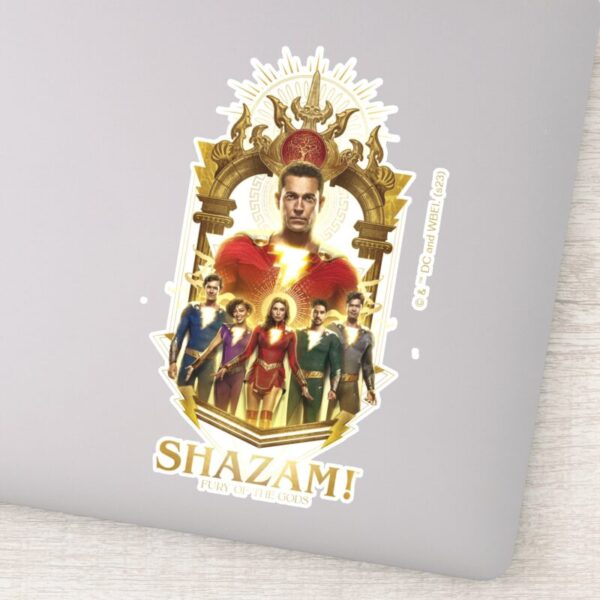 SHAZAM!_Fury_of_the_Gods___Ornate_SHAZAMily_Frame_Sticker_9 SHAZAM Fury Of The Gods Ornate SHAZAMily Frame Sticker