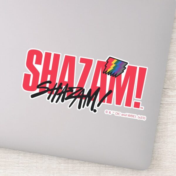 SHAZAM!_Fury_of_the_Gods___Rainbow_Bolts_Logo_Sticker_9 SHAZAM Fury Of The Gods Rainbow Bolts Logo Sticker