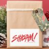 SHAZAM Fury Of The Gods Red Marker Logo Rectangular Sticker