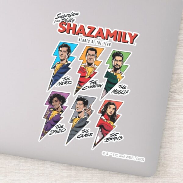 SHAZAM!_Fury_of_the_Gods___SHAZAMily_Comic_Bolts_Sticker_9 SHAZAM Fury Of The Gods SHAZAMily Comic Bolts Sticker