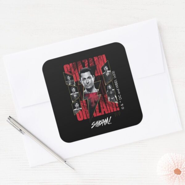 SHAZAM!_Fury_of_the_Gods___SHAZAMily_Group_Square_Sticker_3 SHAZAM Fury Of The Gods SHAZAMily Group Square Sticker