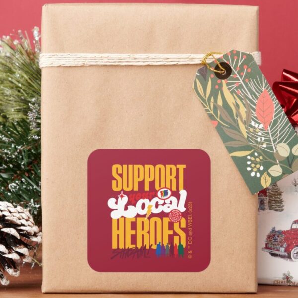 SHAZAM!_Fury_of_the_Gods___Support_Local_Heroes_Square_Sticker_6 SHAZAM Fury Of The Gods Support Local Heroes Square Sticker