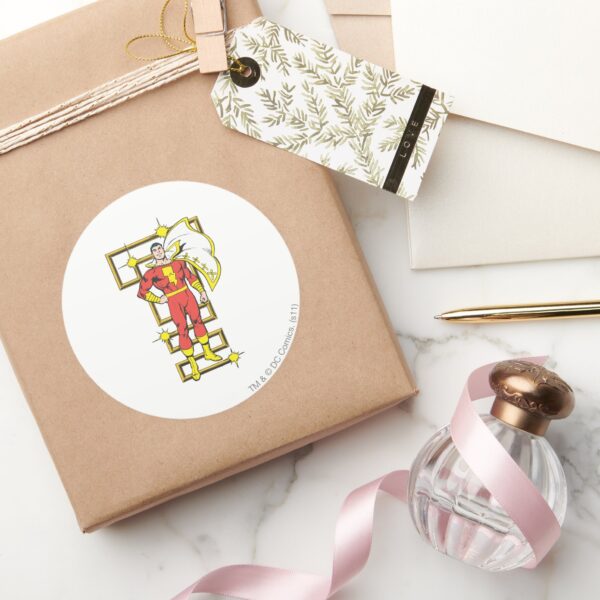 SHAZAM_Poses_Classic_Round_Sticker_5 SHAZAM Poses Classic Round Sticker