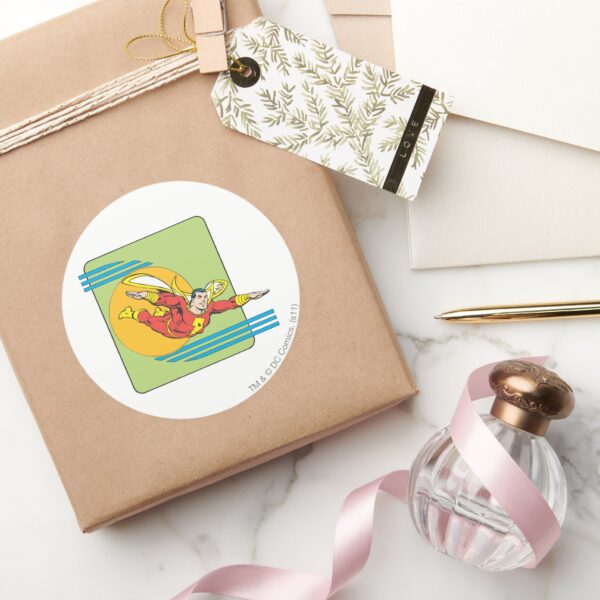 SHAZAM_Soars_Classic_Round_Sticker_5 SHAZAM Soars Classic Round Sticker