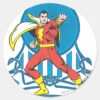 SHAZAM_in_Fight_Stance_Classic_Round_Sticker_1 SHAZAM In Fight Stance Classic Round Sticker
