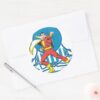 SHAZAM_in_Fight_Stance_Classic_Round_Sticker_3 SHAZAM In Fight Stance Classic Round Sticker