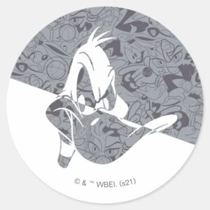 SPACE JAM A NEW LEGACY™ DAFFY DUCK™ Mod Pattern Classic Round Sticker
