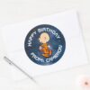 SPACE___Charlie_Brown__Happy_Birthday_Classic_Round_Sticker_3 SPACE Charlie Brown Happy Birthday Classic Round Sticker